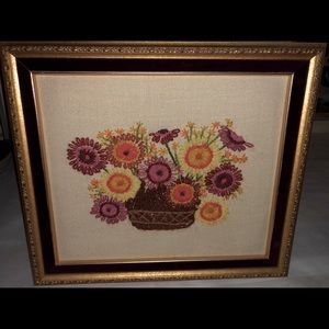 Vintage needlepoint - framed